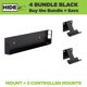 thumbnail image 2 of Paquete de soporte de pared HIDEit Mounts 4 para PS4 original con 2 soportes para controles, 2 of 7