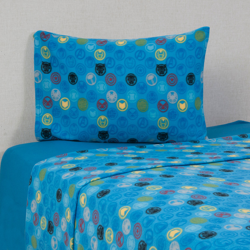 Juego De Sábanas Polar 1.5 Plaza Avengers Iconos