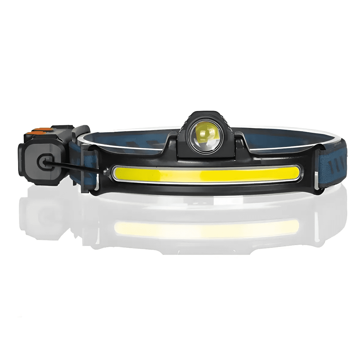 Genérico - Linterna Frontal Led Recargable 5000lm W678 Luz Fría Negra Blanco Negro