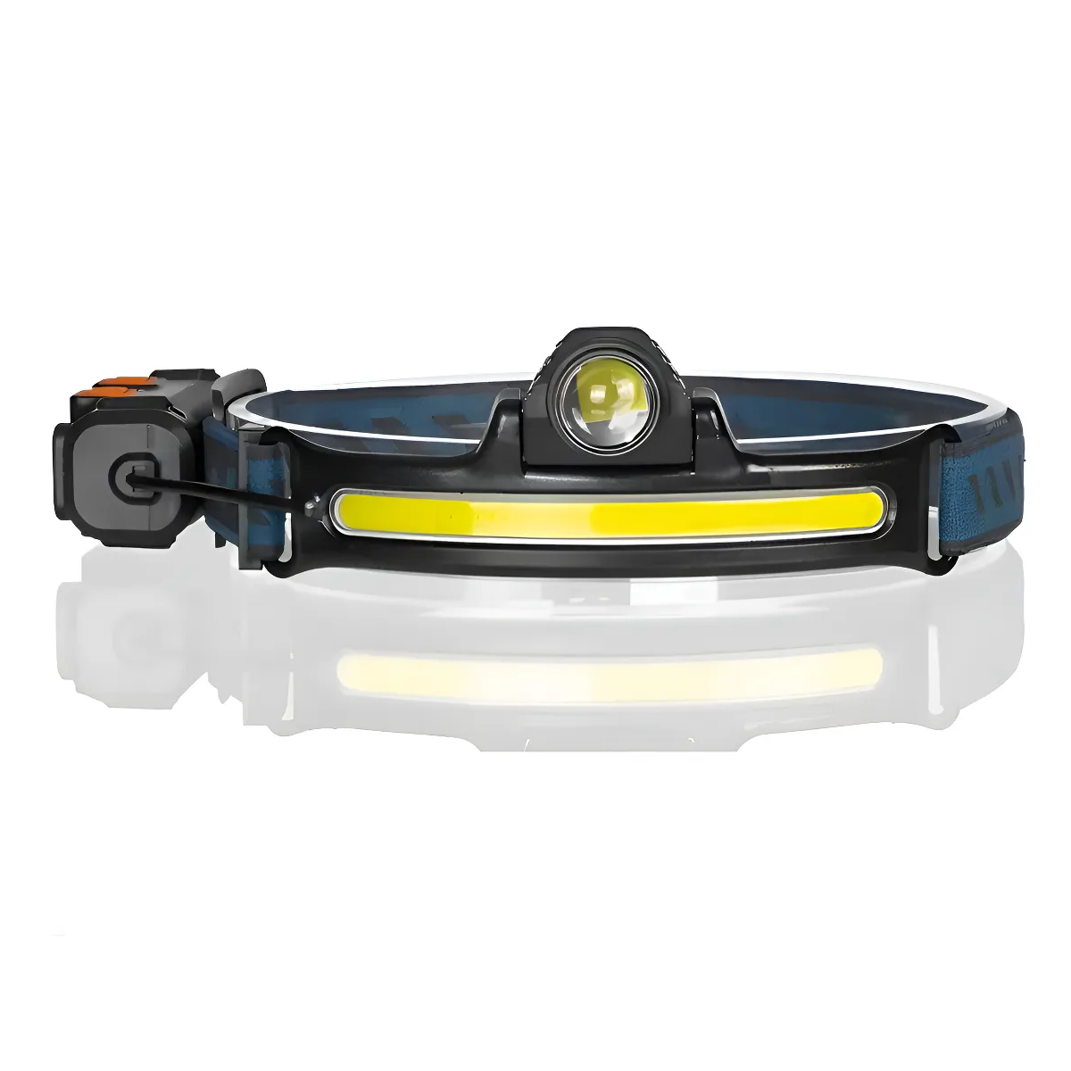 Genérico - Linterna Frontal Led Recargable 5000Lm W678 Luz Fría Negra Blanco Negro