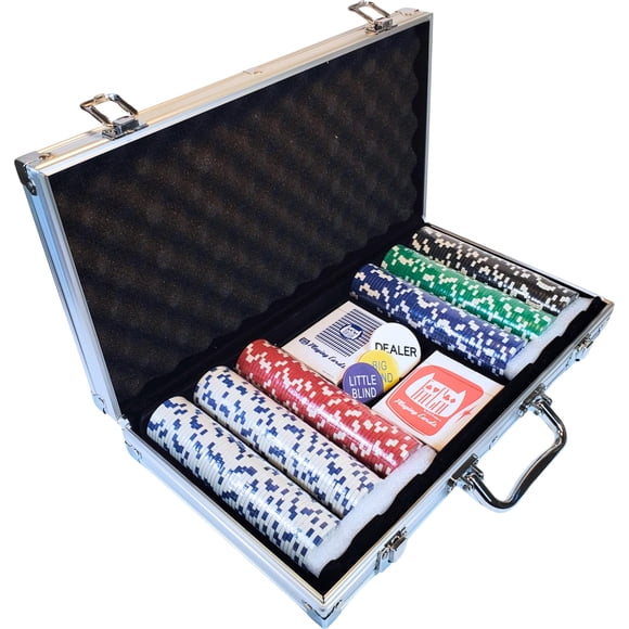 Juego de fichas de póquer Fat Cat Texas Hold 'em Claytec 300 fichas