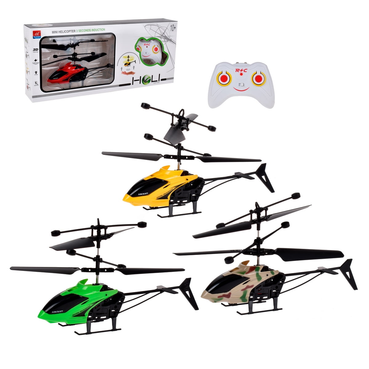 Ansaldo - Helicóptero Radio Controlado De 17 Cms Con Pilas Recargables