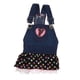 thumbnail image 4 of Patrón de corazón lindo Mascota Perro Gato Denim Gasa Falda Vestido de vestir M, 4 of 5