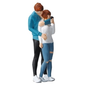 Magideal - Figura De Diorama A Escala 1/64, Parejas De Personajes, Decoración De Casa De Muñecas, Proyectos De Bricolaje, Escena En Miniatura, Modelo De Personas