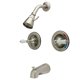 thumbnail image 1 of Grifo de bañera y regadera Kingston Brass KB668PL con manerales dobles, 1 of 8