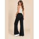 thumbnail image 5 of Pantalón Mujer Flare Pierna Ancha Cintura Elasticada Negro, 5 of 8