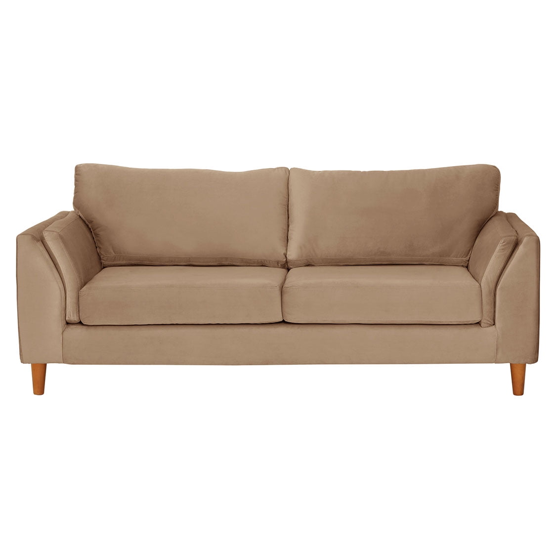 Latam Home - Sofa Milan 3c Con Resortes Pocket Tela Velvet Beige