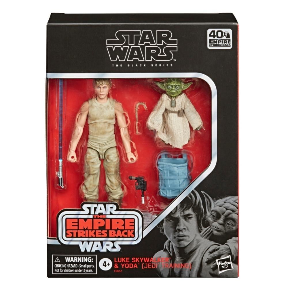 Figura De Acción Hasbro Star Wars Bs Luke Skywalker Y Yoda Deluxe 6 Pulgadas
