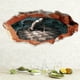 thumbnail image 2 of 1pc, Zombie Halloween Wall Stickers 3d Three-dimensional Broken Wall Stickers Halloween Living Room Room Decoration Wall Stickers, 2 of 3