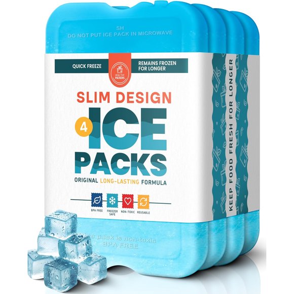 Packs de gel Healthy Packers, 7 x 4,7 x 0,5 pulgadas