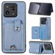 thumbnail image 1 of Funda Billetera Tejida para Xiaomi 13 Pro con Soporte y Tarjetero Azul, 1 of 4