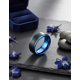 thumbnail image 3 of Anillo de Tungsteno Blue Space Hombre Moda Masculina, 3 of 3