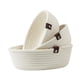 thumbnail image 4 of Juego de 3 cestas pequeñas tejidas con cuerda de algodón para decoración del hogar, cuenco para ropa sucia, fruta nórdica, controles remotos, bandeja Blanco, 4 of 5