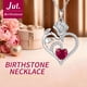 thumbnail image 2 of Collar HESHPAWS 925 Sterling Silver Birthstone Rose Flower Heart Pendant 18+2", 2 of 7