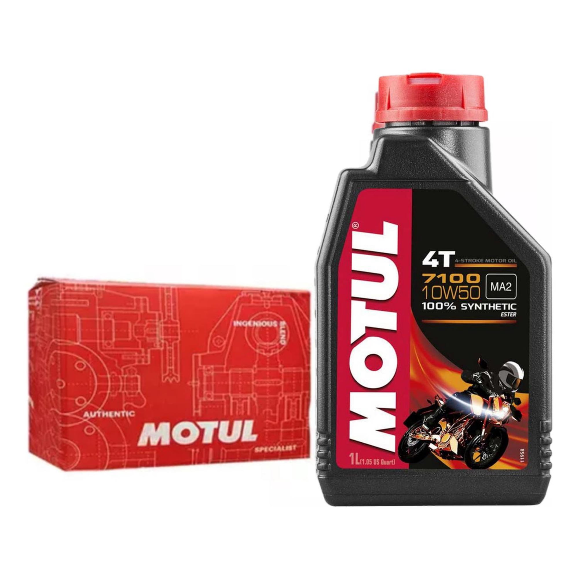 Aceite Moto 4t 7100 10w50 Full Sintetico Motul Caja De 12l