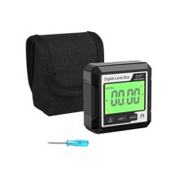 Magideal - Medidor De Ángulos De Nivel Digital Con Base, Juegos De Medidas Electrónicas, Inclinómetro De Ángulos A