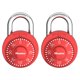 thumbnail image 1 of Candado Master Lock 2 Unidades Rojo de Combinación, 1 of 3