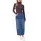 thumbnail image 2 of INSPIRE CHIC Falda de Mezclilla para Mujer de Largo Medio con Botones en Línea H Larga en Azul M, 2 of 6