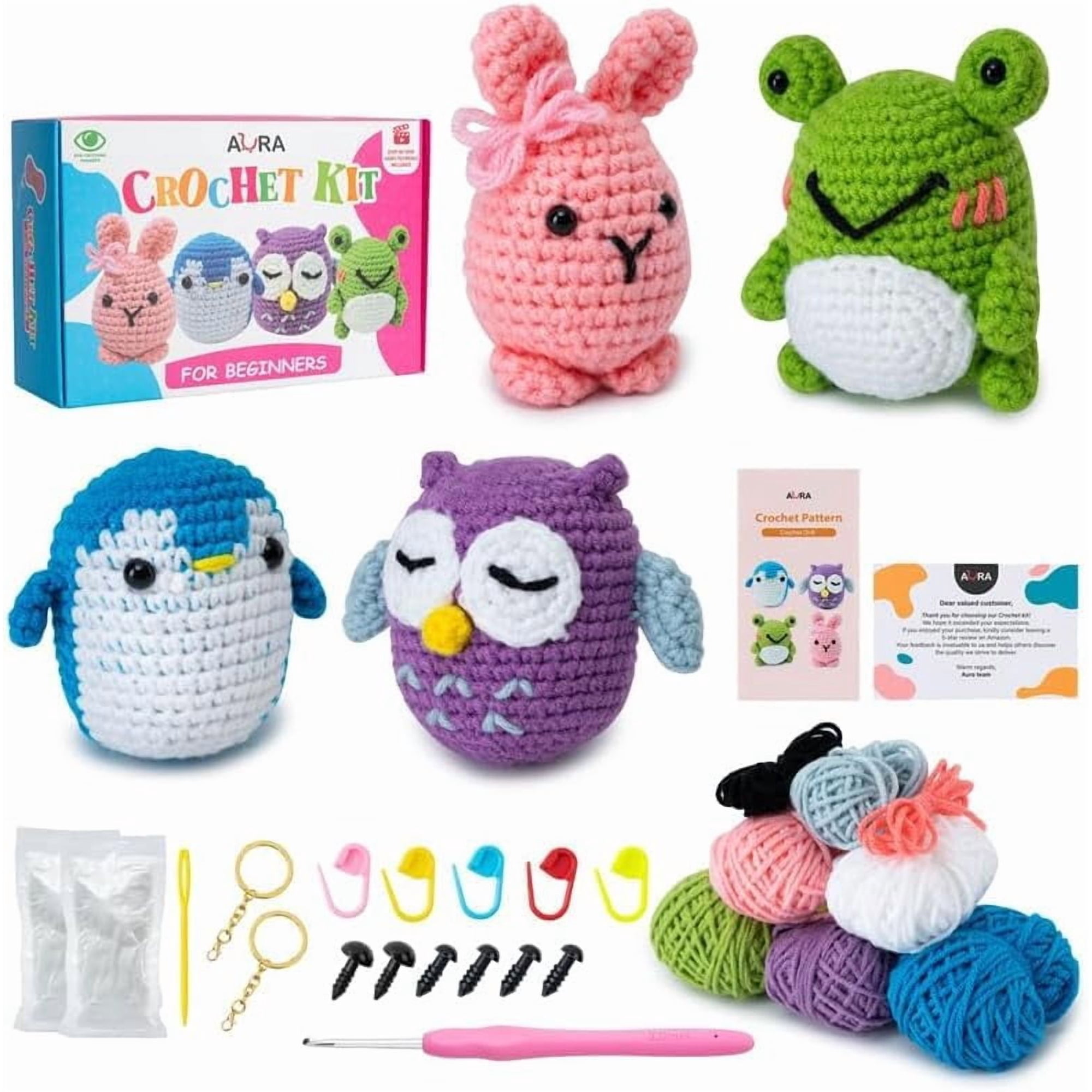 Kit De Ganchillo A-ura Learn To Tweet Para Principiantes, Niños Y Adultos