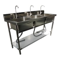 Prochef - Lavafondos Triple Acero Inox. 180X60X90 Cm.