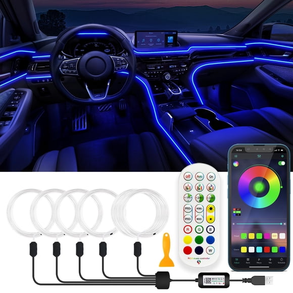 Luces LED para coche SAMGCHI 7 m con sincronización musical APP/RF