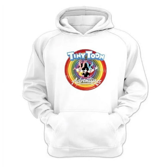 Polerón Canguro Dibujos Animados Tiny Toons Blanco Talla Xl Unisex