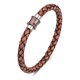 thumbnail image 1 of Pulsera de Caballero de Cuero Tejido Brown Elegante, 1 of 3