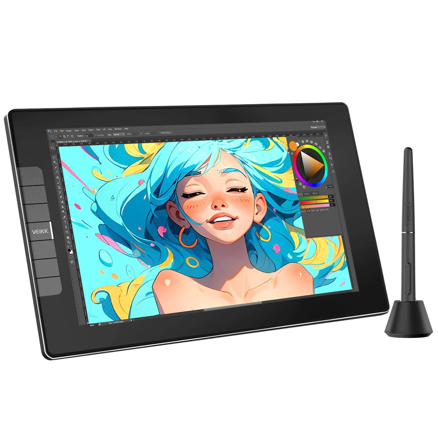 Tableta De Dibujo Veikk Vk1200v2 Full Hd De 11.6 Pulgadas Con Lápiz Capacitivo