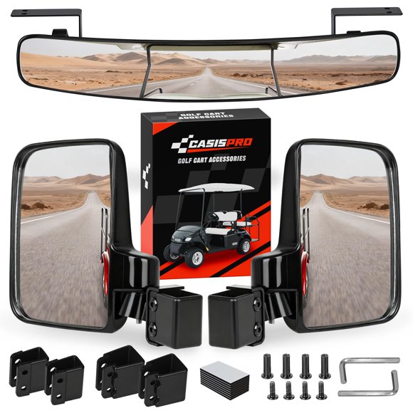 Espejos para carrito de golf CASISPRO Kit universal con rotación 180°