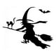 thumbnail image 1 of Decomural Witch & Broomstick Halloween WS-17801, 1 of 2