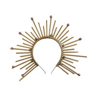 Bothyi - Halo Crown Headpiece Goddess Headband Para Boda Nupcial Puesta En Escena Bola Redonda