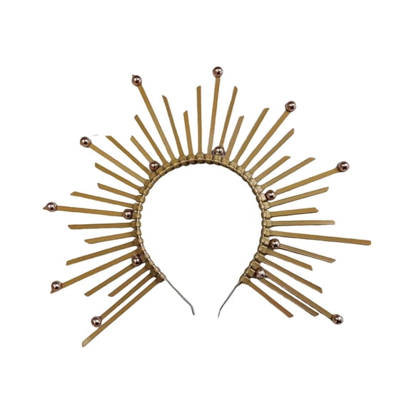 Halo Crown Headpiece Goddess Headband Para Boda Nupcial Puesta En Escena Bola Redonda