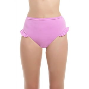 Samia - Bikini Calzón Con Vuelos Morado L
