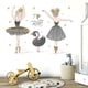 thumbnail image 3 of 1pc, Cute Ballerina Wall Sticker, Peel And Stick Removable Wall Decals, Lovely Ballerina Wall Decorations, Princess Wall Art Decor For Nursery Bedroom Living Room Dance Room Wallpaper Bedroom Accesso, 3 of 4