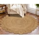 thumbnail image 4 of Area Rug Savi Home tejida a mano en yute trenzado festoneado, 120 cm, 4 of 9