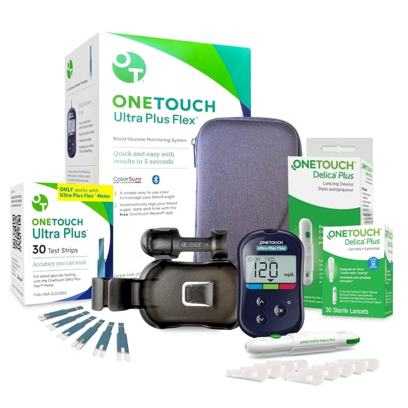 Kit de prueba de diabetes OneTouch Ultra Plus Flex Value