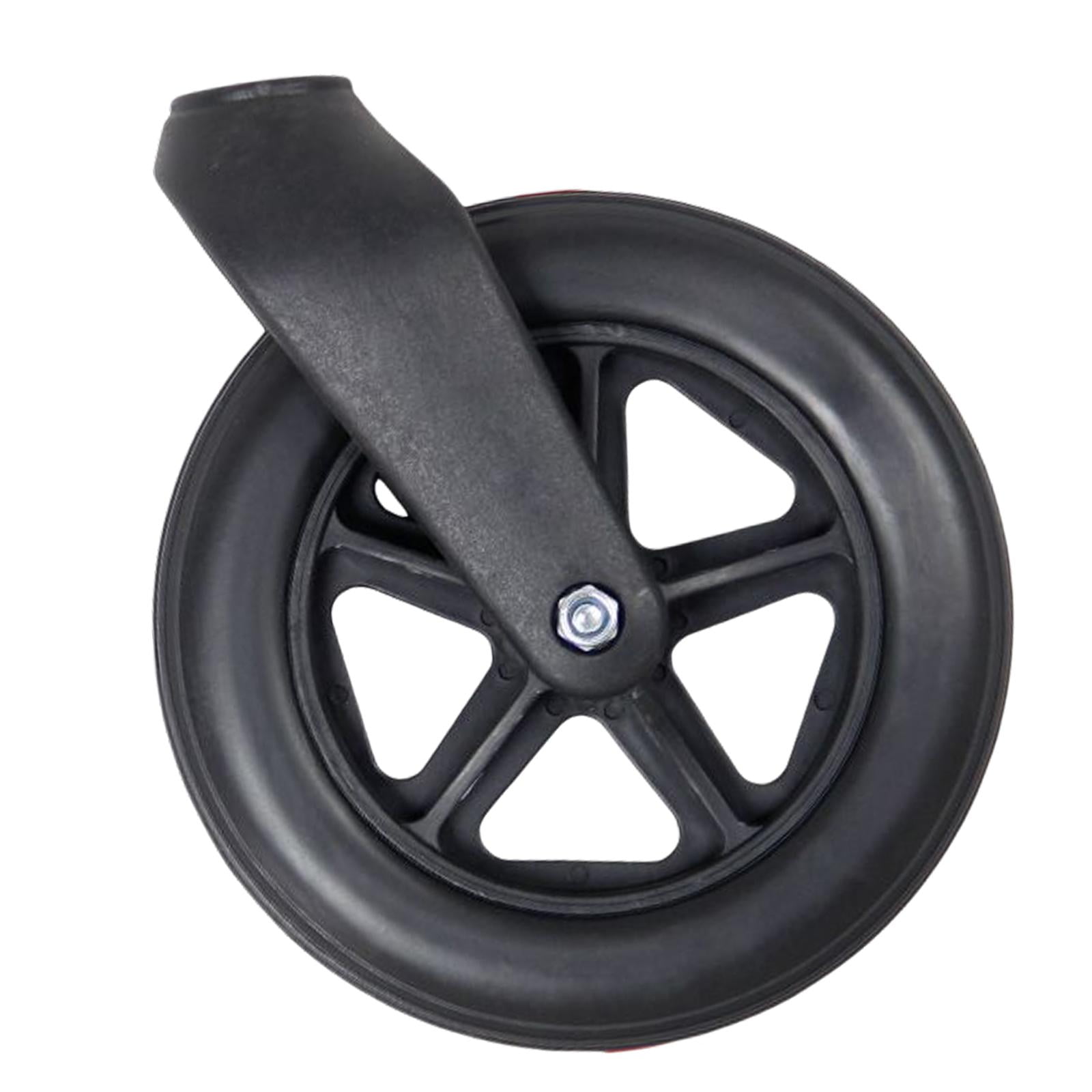 Magideal - Kit De Horquilla Delantera Para Silla De Ruedas, Rodamiento De 1,, Plástico Abs, Pies De Repuesto Negros Para Sillas De Ruedas Estándar, Andadores - De Ruedas De 8 Kit De Rueda De 8 Pulgadas