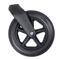 Magideal - Kit De Horquilla Delantera Para Silla De Ruedas, Rodamiento De 1,, Plástico Abs, Pies De Repuesto Negros Para Sillas De Ruedas Estándar, Andadores - De Ruedas De 8 Kit De Rueda De 8 Pulgadas