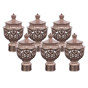 Magideal - Tapón De Cabeza De Barra De Cortina De 6 Uds, Decoración Retro, Accesorios Duraderos, Extremos De Barra De Cortina, Cabezas De Barra De Cortina, , Como Se Describe