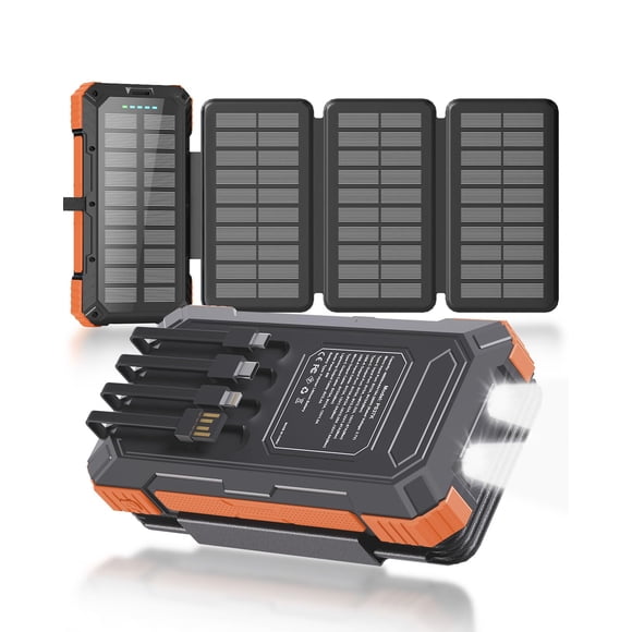 Cargador Solar Power Bank GULLVEN 49800mAh con 4 Cables