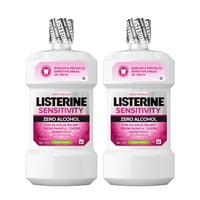 Enjuague Bucal Listerine Sensitivity Zero Alcohol, 500 Ml (Paquete De 2)