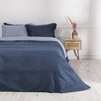 Mashini - Set Quilt Liso + Sabana Liso 2 P Azul