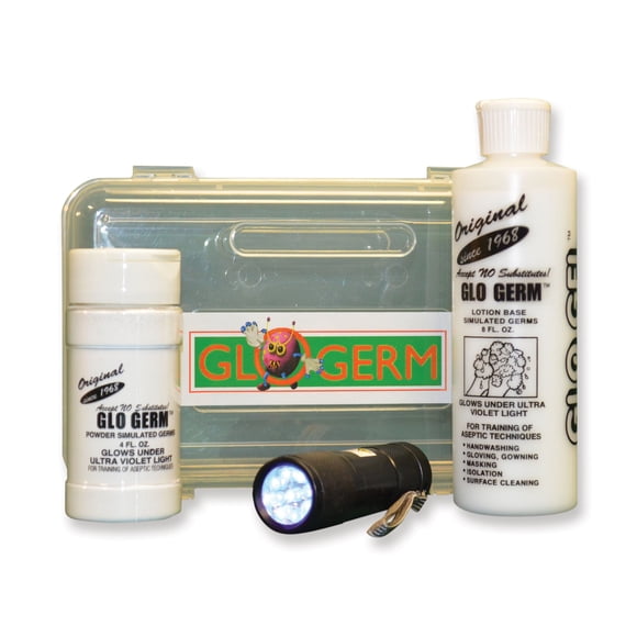 Kit de experimentos GLO GERM con gel de 240 ml y polvo de 56 g para estudiantes