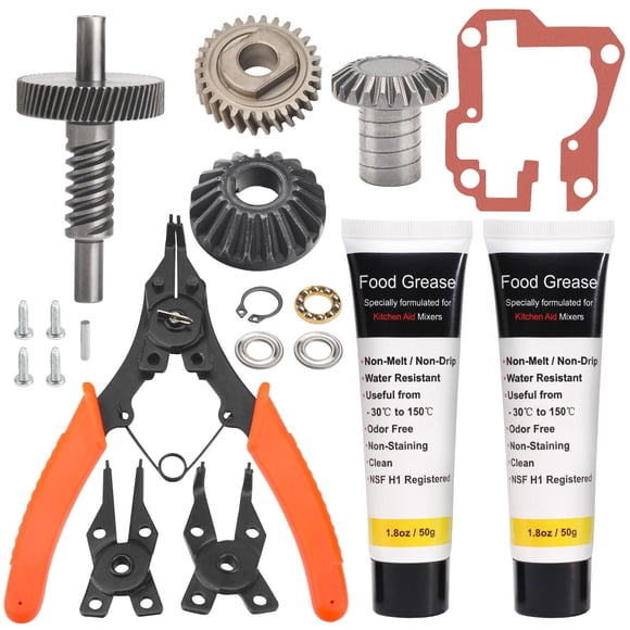 Kit de engranajes HuthBrother Worm compatible con Whirlpool 5QT y 6QT