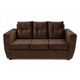 thumbnail image 2 of Sofa Alabama 3 cuerpos Tela Felpa Chocolate, 2 of 4