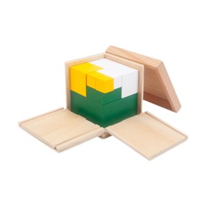 Magideal - Cubo Binomial Juguetes Matemáticos Materiales Sensoriales Aprendizaje Interactivo Rompecabezas 3D Material Didáctico Bloques De Madera Para Niños Pequ 105 X 105 X 10 Cm