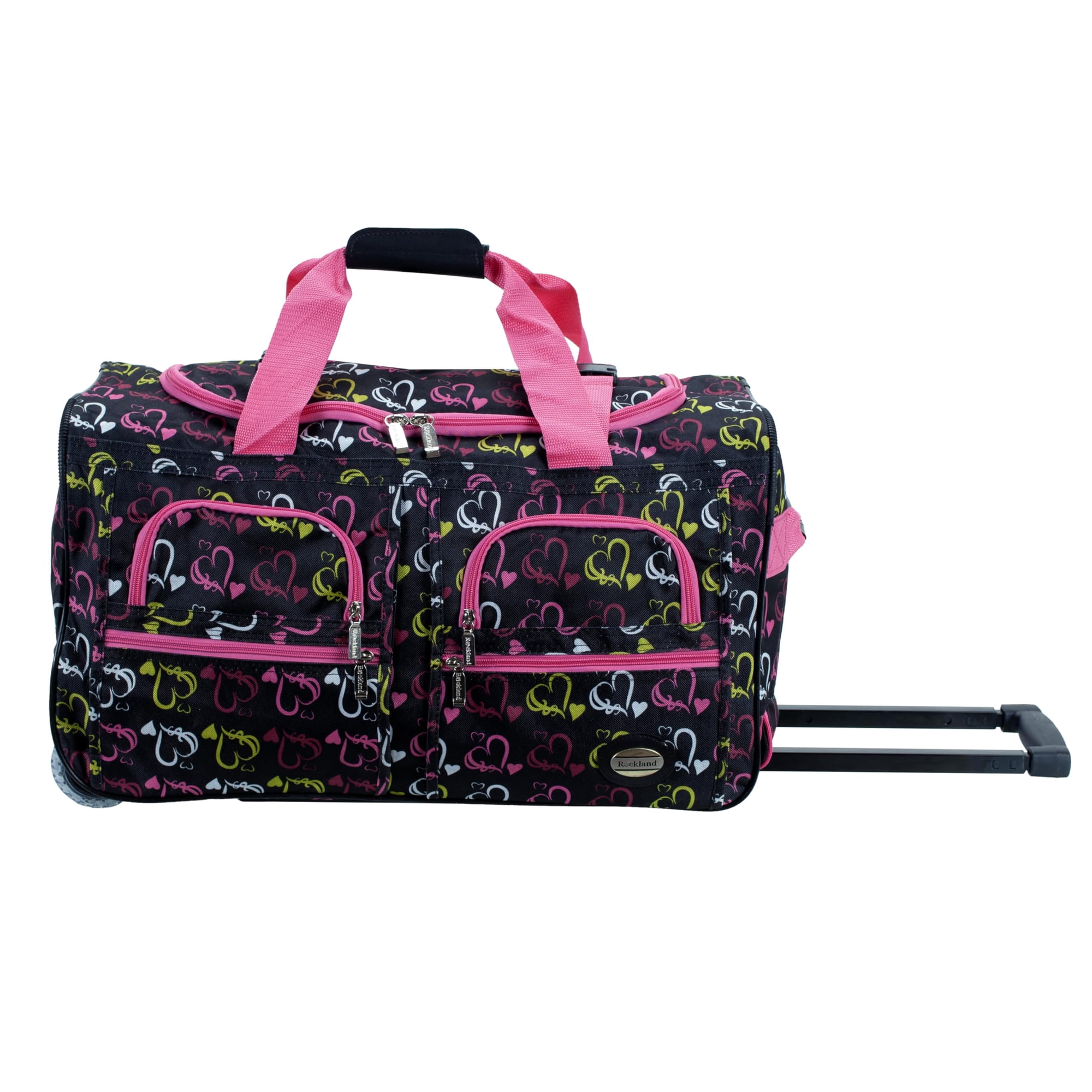 Bolsa De Lona Con Ruedas Rockland Heart1 De 22 Pulgadas Con Ruedas Extra Grandes
