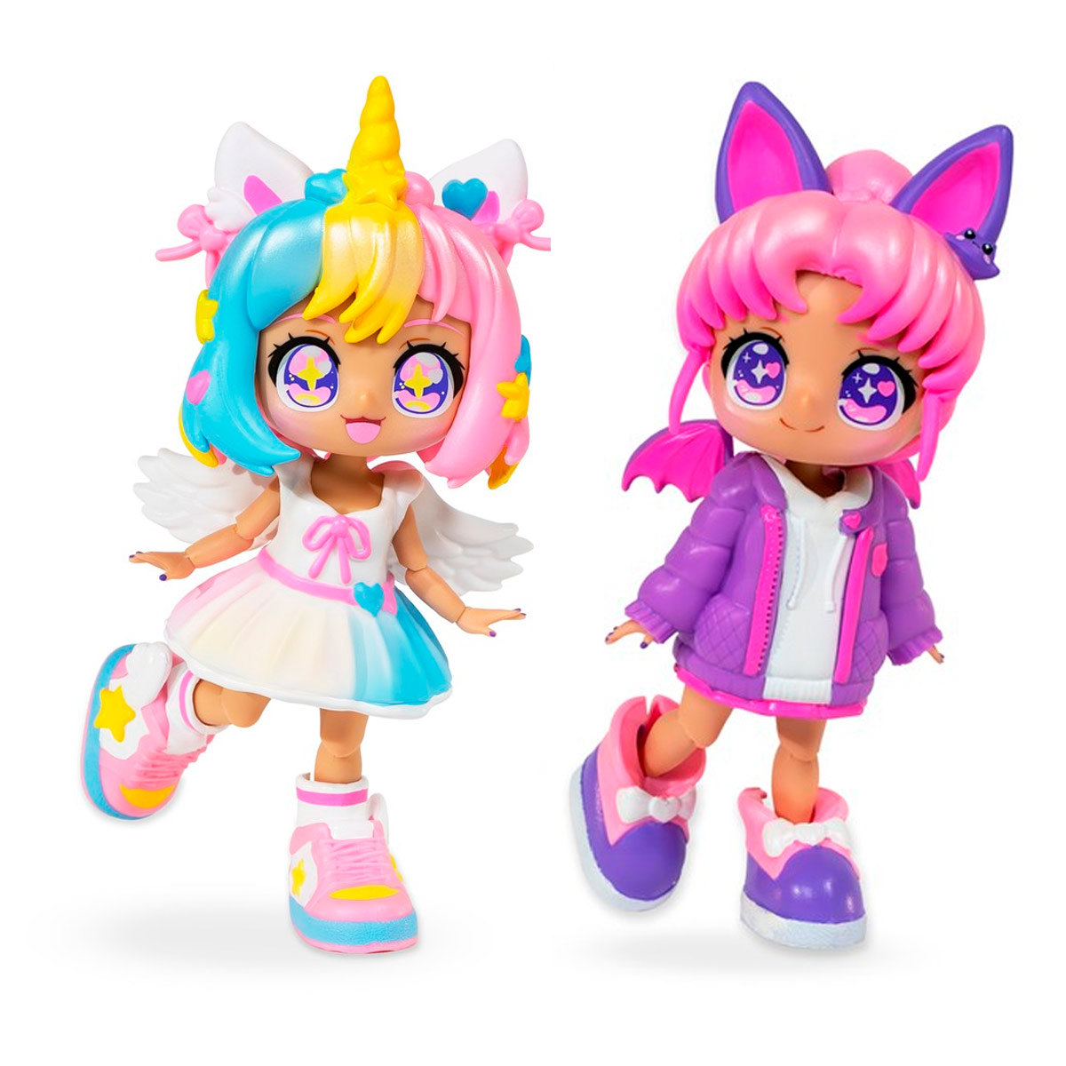 Headstart International - Muñeca Animakii Kawaii – Set Unicornio + Murciélago