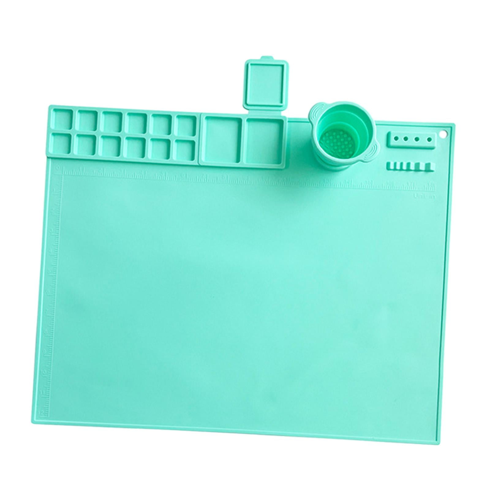 Magideal - -alfombrilla Para Manualidades, Alfombrilla Para Pintar Grande, Alfombrilla De Silicona Para Pintura Y Manualidades, Alfombrilla Artística Para Niños Verde