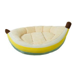 Ioensy - Cama Cálida Para Perros Con Forma De Plátano, De Felpa, Acogedora Y Lavable A Máquina, Cojín Para Cachorros S